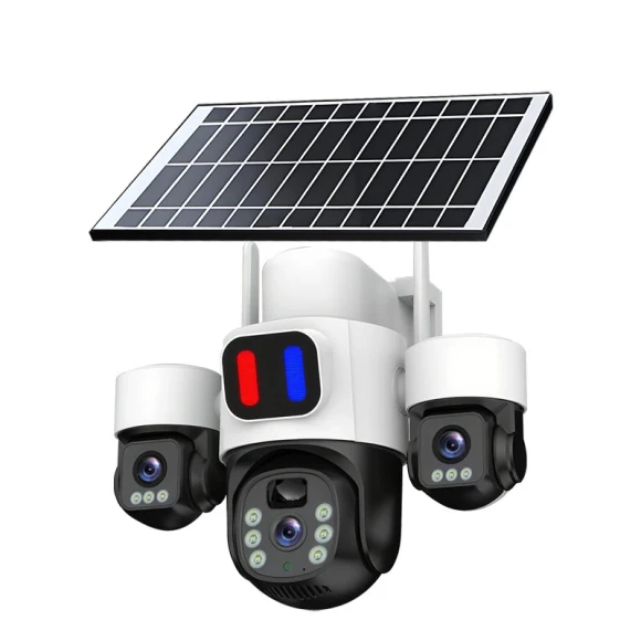 Solar Powered Three Lens Security Camera — Security Camera