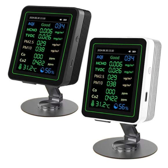 12-in-1 Air Quality Monitor with Formaldehyde Comparison — Air Quality Monitor, ZN