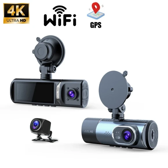 Triple Channel Driving Recorder — Dash Cam, VIIDURE