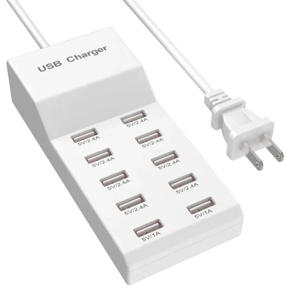 10-Port USB Power Hub Charging Dock — Power Bank