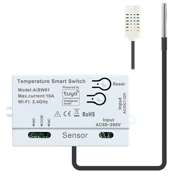 Smart Switch with Temperature and Humidity Monitoring — Smart Switch, Tuya