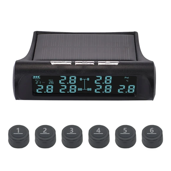 Wireless Tire Pressure Monitoring System for 6-Wheel Vehicles — TPMS