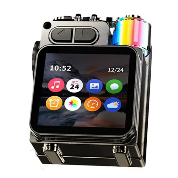 Smart Touch Screen Bluetooth Speaker Mini Pocket Audio Player — Wireless Earbuds