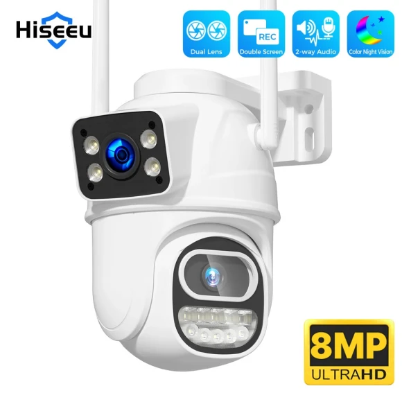 Dual Lens Outdoor WiFi Camera — Security Camera, Hiseeu