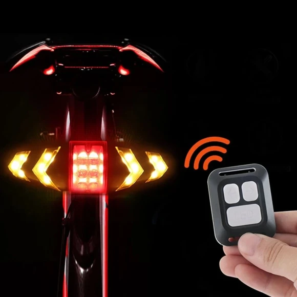 Wireless Rear Lamp Smart Bike Taillight with Remote Turn Signal Lights — Smart Bike Light