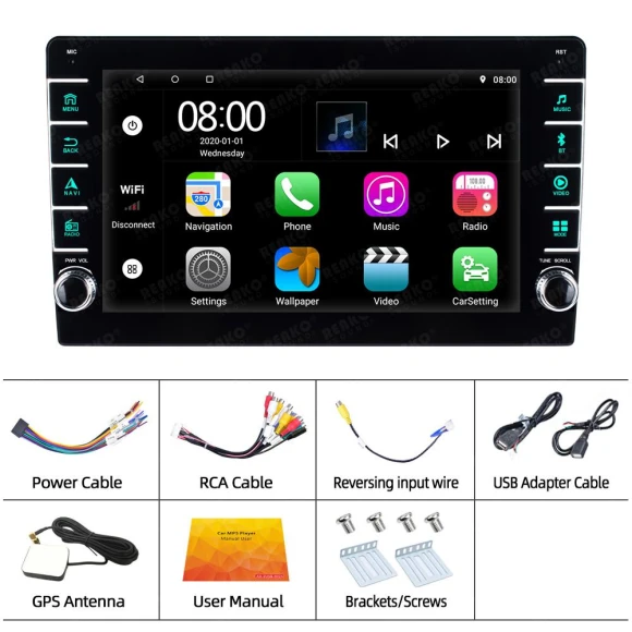 8-inch Car Multimedia Player — Car Infotainment System, HOME-Auto-001