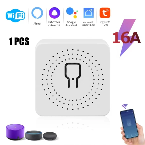 Mini Smart Switch Module with Energy Monitoring, Tuya