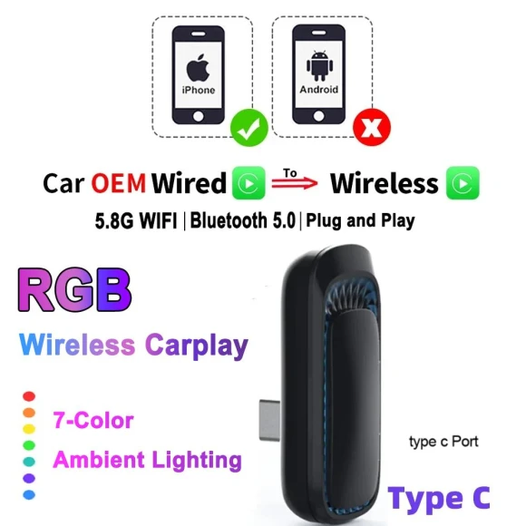 Wireless CarPlay Adapter — Car Infotainment System, icreative
