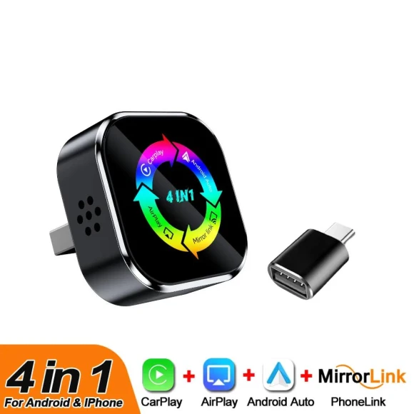 Wireless CarPlay and Android Auto AI Box — Car Infotainment System, Meiteai-All