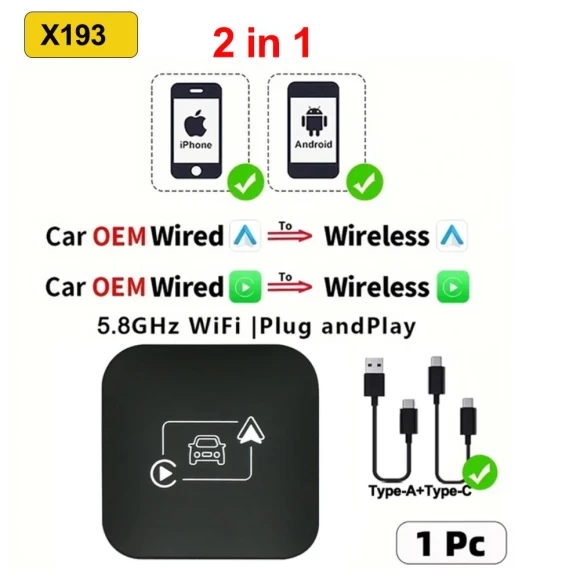 Wireless CarPlay Android Auto Smart TV Box — Car Infotainment System, COOKING-MALL