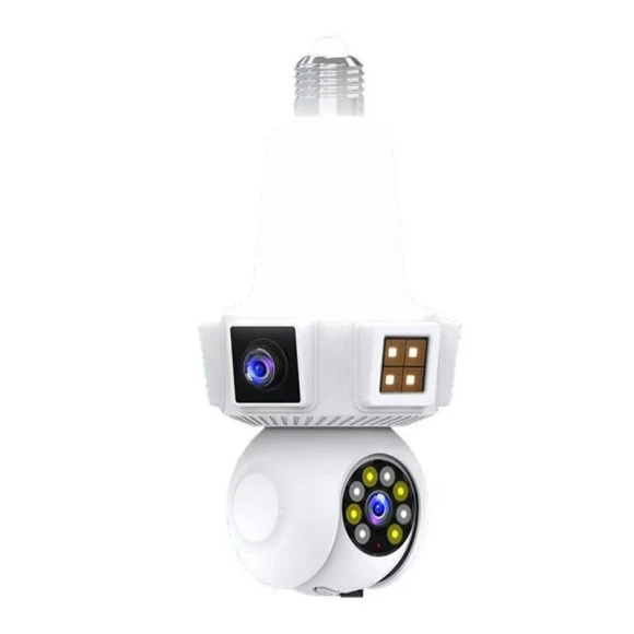 Tri Lens WiFi IP Security Camera with PTZ, AI Human Recognition, Two-Way Audio, and Night Vision — Security Camera, V380