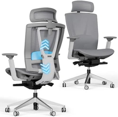 Ergonomic Office Chair with Adjustable Lumbar Support and Headrest — Smart Chairs, Autonomous