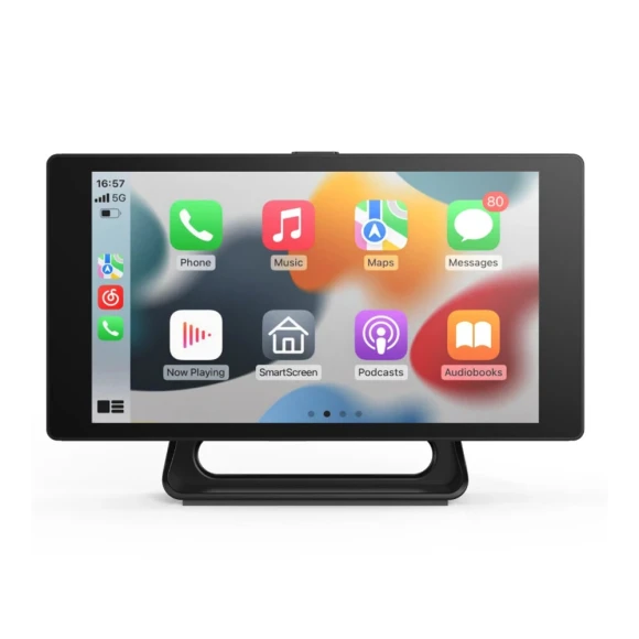 Smart 7-inch Wireless Carplay Car Center Console Dash Cam with 1080P HD Playback and Dual Lens MP5 Multimedia — Dash Cam