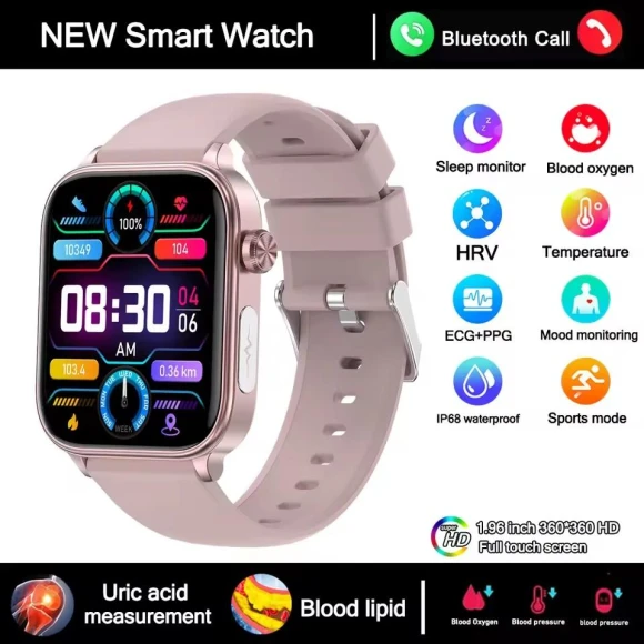 Smart Watch with Blood Lipid and Uric Acid Diagnostics — Smart Watch, Lucky Start