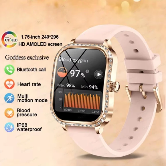 Women's Smart Watch with AMOLED Curved Screen, PRISMA