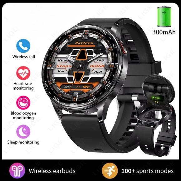 Smart Fitness Watch with Built-in Headphones, PRISMA