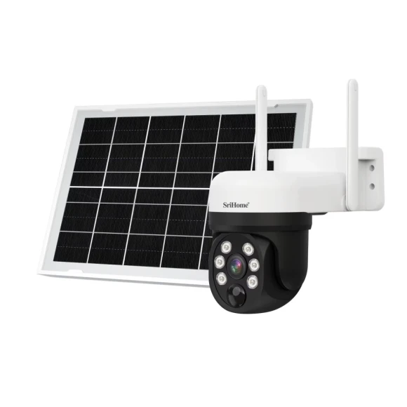 Solar Wireless Security Camera with Night Vision and Two-Way Audio — Security Camera, SriHome