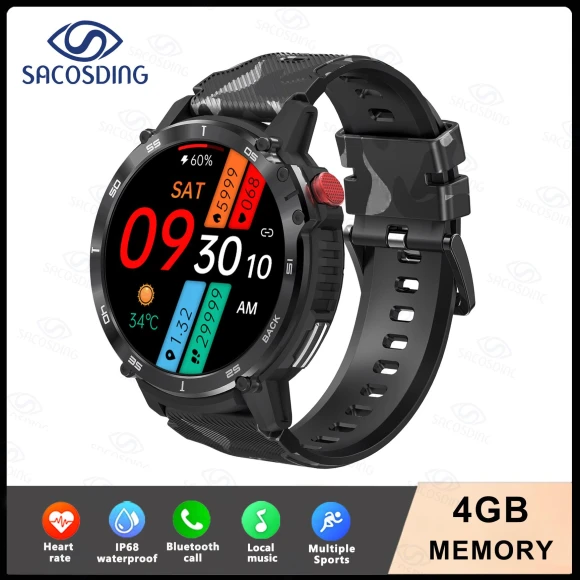 Outdoor Military 3ATM Waterproof Bluetooth Call Smartwatch, Tiktop2