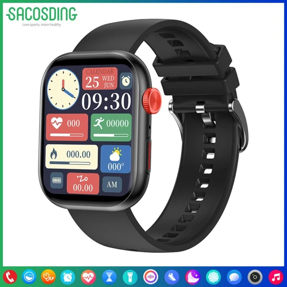 Bluetooth Smart Watch with Health Monitoring — Smart Watch, SACOSDING