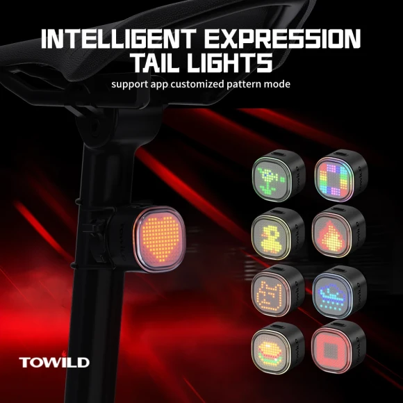 Intelligent Expression Taillight — Smart Bike Light, TOWILD