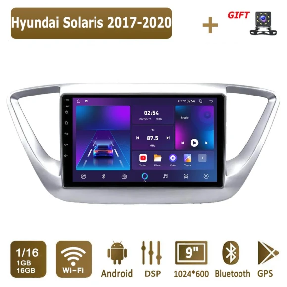 Android Car Radio for Hyundai Solaris 2017-2020 — Car Infotainment System, icreative