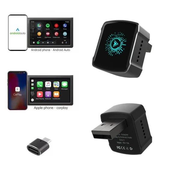 CarPlay and Android Auto Smart Dongle Adapter — Car Infotainment System, A Auto Parts Mall