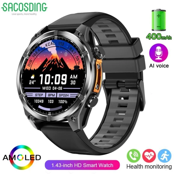 Smart Watch with AMOLED Display — Smart Watch, SACOSDING