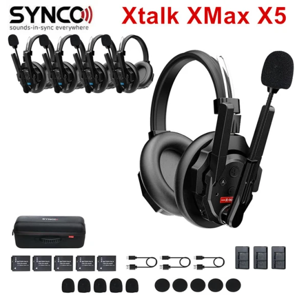Full Duplex Wireless Intercom Headset System, SYNCO
