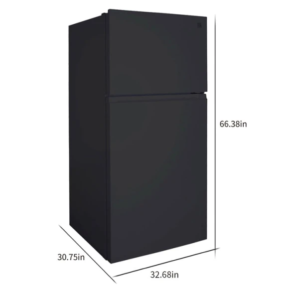 33 in. 20.4 cu. ft Capacity Refrigerator/Freezer with Full-Width Adjustable Glass Shelving, Humidity Control Crispers,..., Kenmore