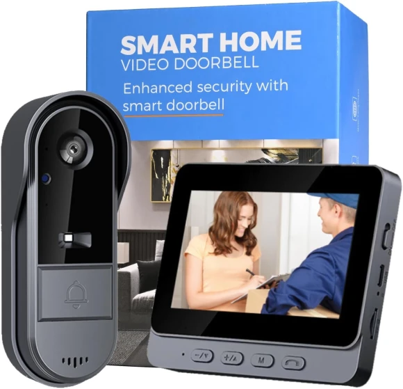 Doorbell Camera Wireless with Wired Screen — Video Doorbell, Winnes