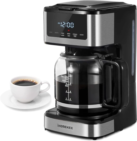 Programmable Drip Coffee Maker 12 Cup with Iced Coffee Function — Coffee Maker, Ihomekee