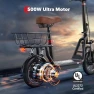 Превью Electric Scooter with Seat, 21 Miles Long Range & 15.6 MPH Top Speed, 12" Pneumatic Tire, Dual Suspensions — Electric Scooter, iScooter