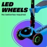 Превью Adjustable Height Foldable Scooter with Removable Seat and LED Light Wheels — Electric Scooter, SKIDEE