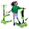 Превью 3 Wheeled Scooter for Kids - 2-in-1 Sit/Stand Kick Scooter with Flip-out Seat, Adjustable Height, Wide Deck, and..., Hurtle