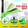 Превью 3 Wheeled Scooter for Kids - 2-in-1 Sit/Stand Kick Scooter with Flip-out Seat, Adjustable Height, Wide Deck, and..., Hurtle