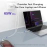 Превью 65W USB C Fast Charger with Cable for MacBook, iPhone, Galaxy, Qackenm