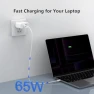 Превью 65W USB C Fast Charger with Cable for MacBook, iPhone, Galaxy, Qackenm
