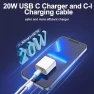 Превью Fast Charging Type C Wall Charger Block with USB C to Lightning Cable, FEEL2NICE
