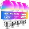 Превью Smart Light Bulbs 100W Equivalent, Color Changing, No Hub Required — Smart Light Bulb, Lightinginside