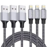 Превью 3Pack 6FT Nylon Braided Lightning Cable, YUNSONG