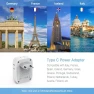 Превью European Travel Plug Adapter with USB C, TESSAN