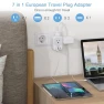 Превью European Travel Plug Adapter with USB C, TESSAN