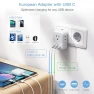 Превью European Travel Plug Adapter with USB C, TESSAN