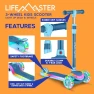 Превью 3-Wheel Kids Scooter with Multi-Color Lights, Lifemaster
