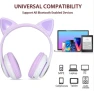 Colorful Lighting LED Wireless Cat Ear Headphones — Wireless Earbuds