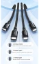 Nylon 4 in 1 Fast Multi Charging Data Cable, AWEI