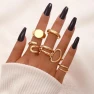 Превью Gold Stackable Rings Set for Women, FAXHION