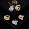 Превью Adjustable Heart Ring with Baguette CZ, LuluMel