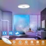 Превью Smart Waterproof LED Flush Mount Ceiling Light Fixture with Bluetooth Speaker — Desk Lamp, ASALL