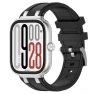 Превью Silver Metal Connector Silicone Watch Band, Xiaomi